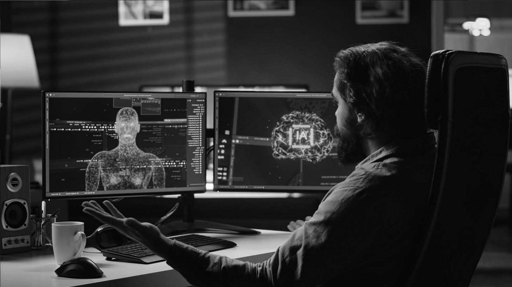3D-Modellierungsworkspace mit strukturierter Arbeitsumgebung